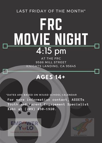 last Friday of the month FRC movie night 4:15pm